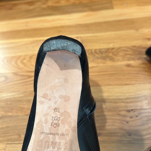 STAUD Black Leather/Suede Ankle Boots - Picture 11 of 14